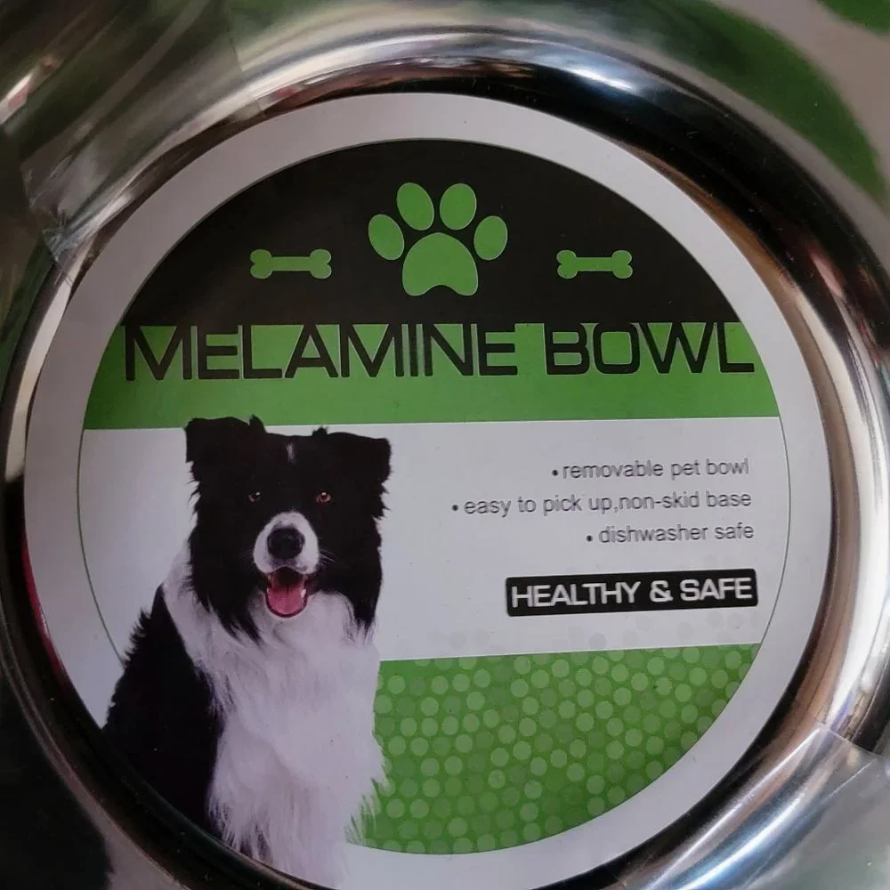 Pet Bowl Set Stainless Dishwasher Safe Pink Dog or Cat size med 14.5 fl oz.